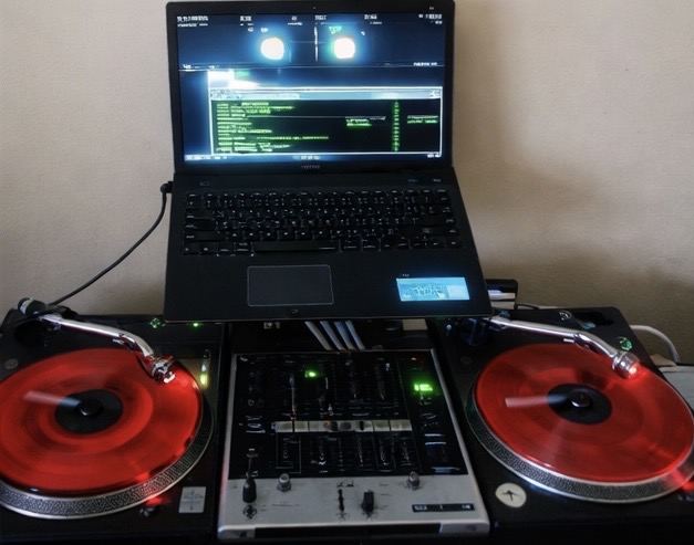Turntables and mixer