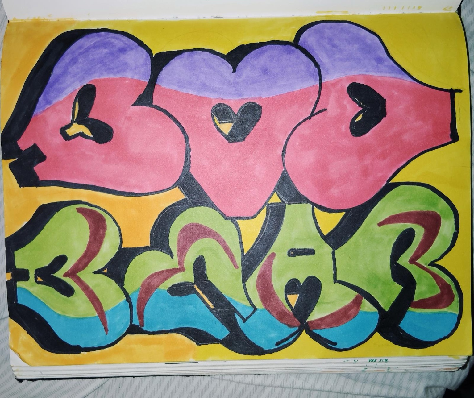 LOVE BREAKS color piece from the sketchbook